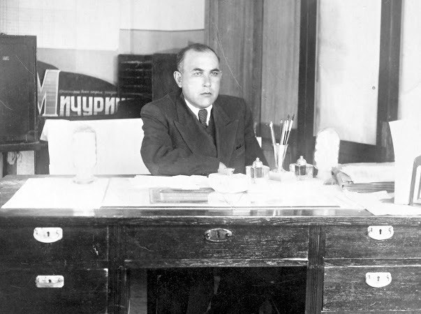 At the director's desk